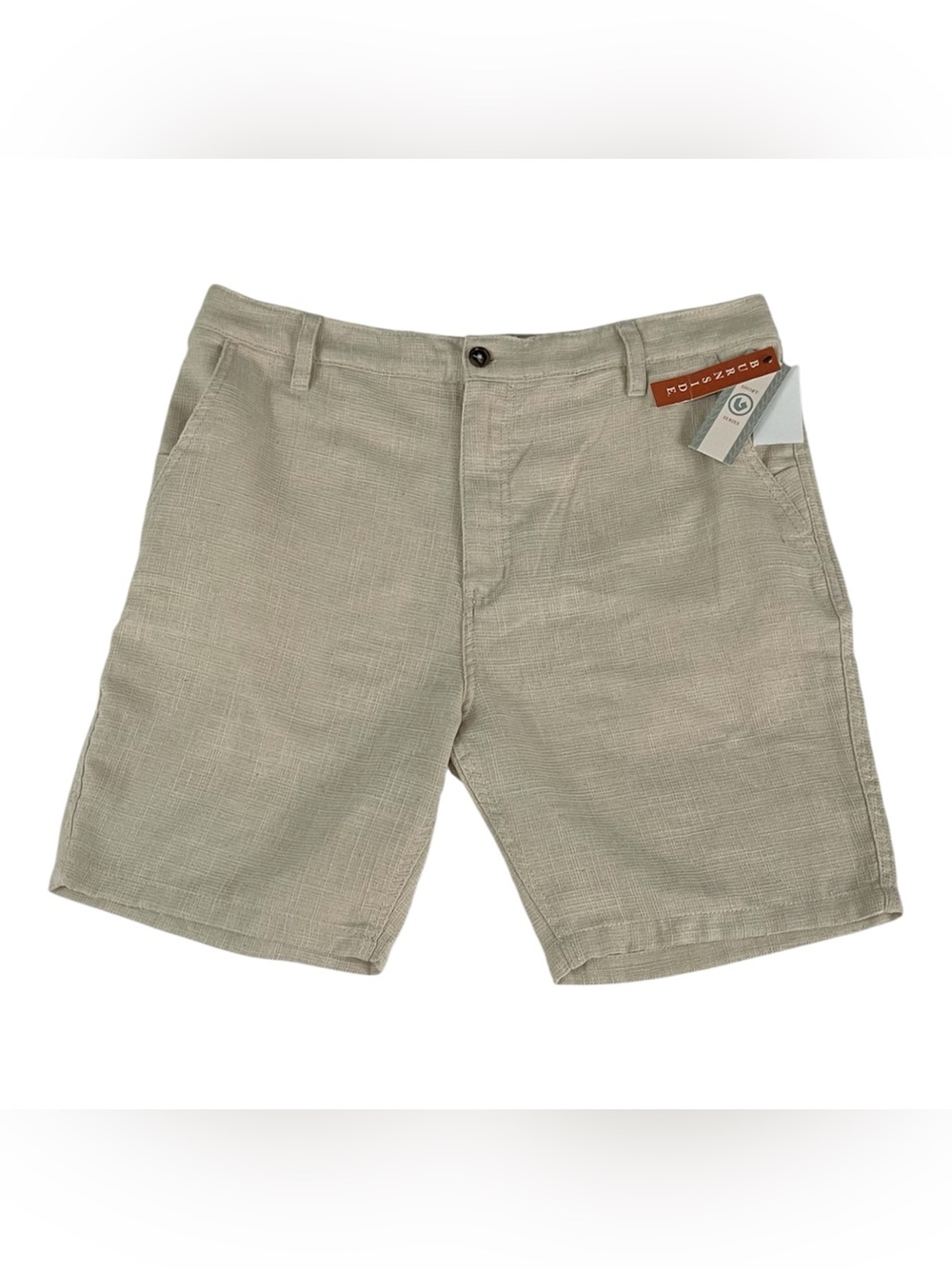 BURNSIDE Cotton & Linen Blend Chino Shorts
